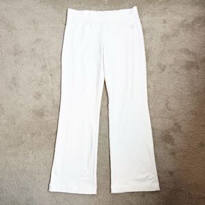 Christine Alexander Swarovski Elements Wide Leg White Modal Stretchy Pants Sz L